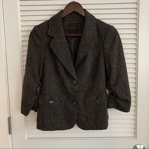 Ruched Sleeve Blazer